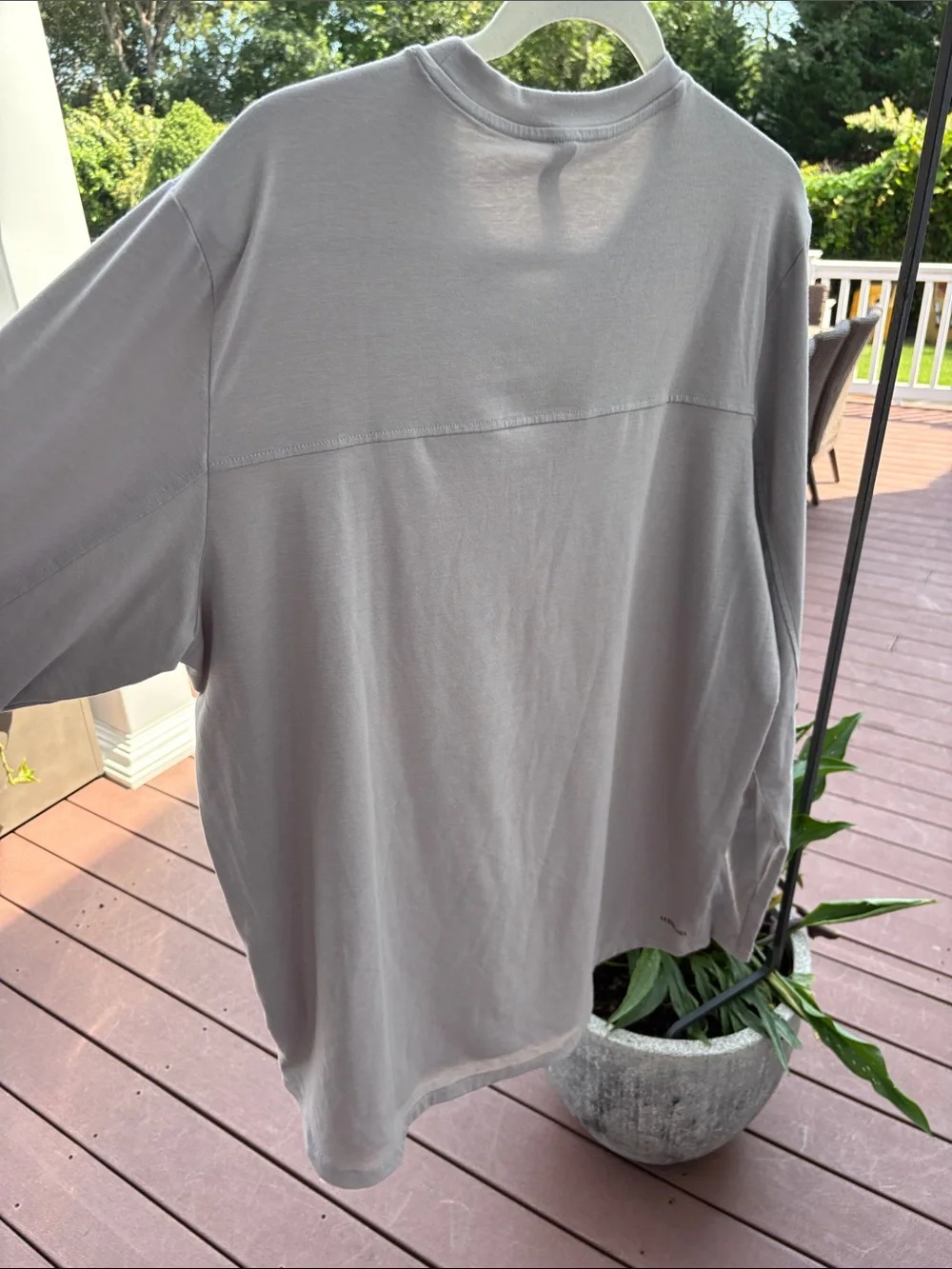 adidas Men's Long Sleeve Crew in Light Gray